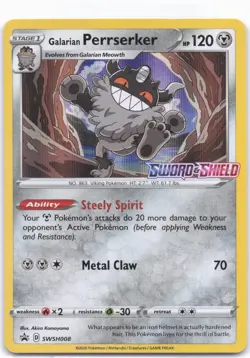 SWSH: Sword & Shield Promo Cards #SWSH008 Galarian Perrserker - Image 1