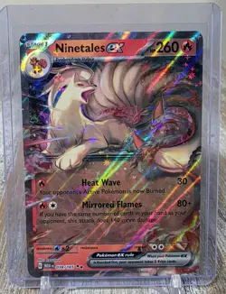 Pokemon TCG Card Ninetales ex 038/165 Scarlet & Violet 151 Double Rare - Image 1