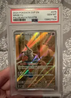 Pokemon Mimikyu 075 Promo Holo Scarlet & Violet Promo Cards 2024 PSA 10 - Image 1