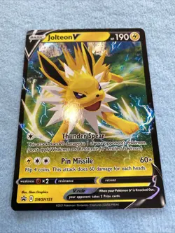 Jolteon V Sword & Shield Promo Cards Holo Full Art - Image 1