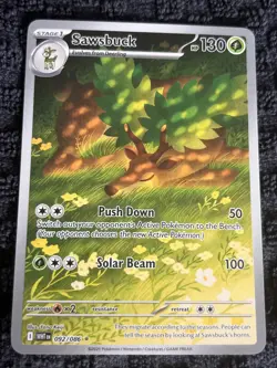 Sawsbuck White Flare Illustration Rare IR Pokemon Card 092/086 - Image 1