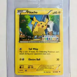 Build a Bear Pokemon Card Pikachu Promo Trading Card TCG SEALED NEW - Image 1