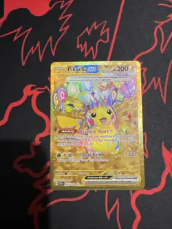 Pikachu EX 247/191 Sv08: Surging Sparks Holo Gold Hyper Rare Card NM Condition - Image 1