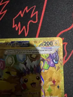 Pikachu EX 247/191 Sv08: Surging Sparks Holo Gold Hyper Rare Card NM Condition - Image 3