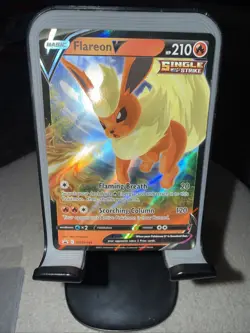Pokemon TCG Flareon v SWSH149 Sword & Shield Promo Card Holo Black Star - Image 1