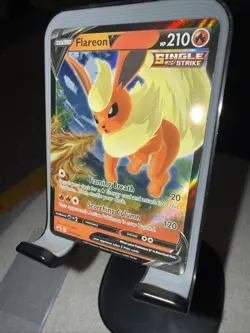 Pokemon TCG Flareon v SWSH149 Sword & Shield Promo Card Holo Black Star - Image 2