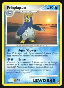 Prinplup - 58/130 - Uncommon - Diamond & Pearl Base - Pokemon Card - 1 - Image 1
