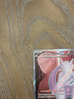 Pokemon TCG Destined Rivals Team Rockets Mewtwo EX Full Art Card 213/182 - Image 3