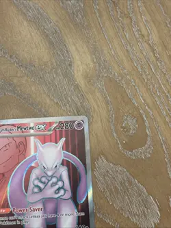 Pokemon TCG Destined Rivals Team Rockets Mewtwo EX Full Art Card 213/182 - Image 4