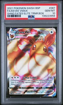 PSA 10 Eevee VMAX SWSH087 SWSH: Sword & Shield Promo Cards Holo - Image 1