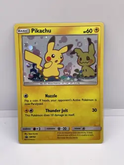 Pokemon Pikachu SM162 SM Promos Promo Holo English 2019 60 HP Card - Image 1
