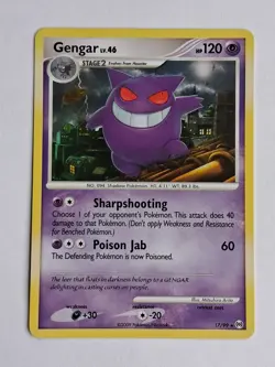 Pokemon Gengar Rare Regular 120 HP 17/99 Arceus Stage 2 2009 TCG Card Psychic - Image 1