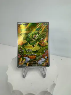 Pokemon TCG Snivy Illustration Holo Card 087/086 SV Black Bolt English Edition - Image 1