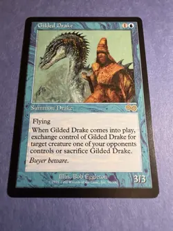 Mtg Gilded Drake Urzas Saga. NM Near Mint 2/3 - Image 1