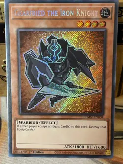 Yugioh! 1x Gearfried the Iron Knight Chibi Artwork BLMM-EN004 Secret Rare NM - Image 1