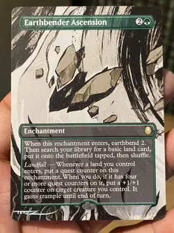 Earthbender Ascension Avatar: The Last Airbender Hand Painted Altered Art Tentz - Image 1