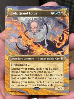 Iroh, Grand Lotus MTG The Lost Caverns of Ixalan Hand Painted Altered Art Tentz - Image 1