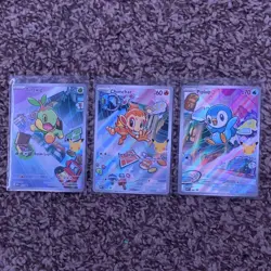 Pokemon TCG MEPI Promo Holo Lot Turtwig Chimchar Piplup 3 Cards English - Image 1