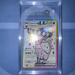Pokemon TCG Espeon EX Prismatic Evolutions Figure Collection 175 TAG 9 Mint - Image 1