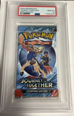 Pokemon 2025 Journey Together Sealed Booster Pack PSA 10 Hop’s Zacian Art - Image 2