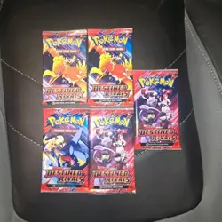 Destined Rivals booster packs lot of 5 factory sealed Pokemon TCG - English - Image 1