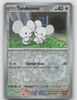 Tandemaus 154/182 Common Paradox Rift Pokemon Reverse Holo Near Mint - Image 1