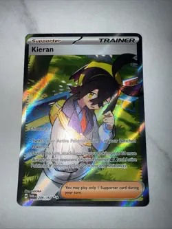 Kieran 206/167 Twilight Masquerade ultra rare full art holo Pokemon 2024 - Image 1