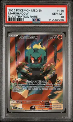 Marshadow #146 IR Illustration Rare Mega Evolutions 2025 Pokemon PSA 10 GEM MINT - Image 1