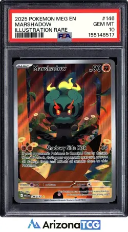 Pokemon 2025 Marshadow 146/132 Illustration Rare Mega Evolution GEM MINT PSA 10 - Image 1