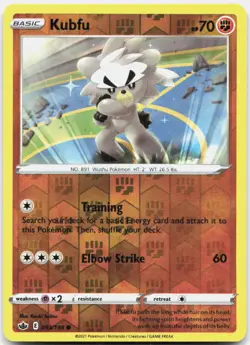 Kubfu 093/198 Common Chilling Reign Pokemon Reverse Holo Near Mint - Image 1
