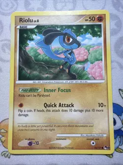 Pokemon Pop Series 8 - 16/17 Riolu Lightly Played - Image 1
