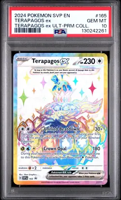 TERAPAGOS ex 2024 Pokemon Scarlet & Violet Black Star Promo PSA 10 UPC #165 - Image 1