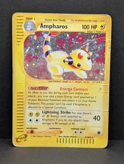 Ampharos 002/165 Expedition Base Set Holo Ultra Rare Pokemon TCG Nintendo dmg - Image 1