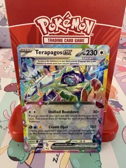 Pokemon Terapagos ex 128/142 Stellar Crown Double Rare Holo NM - Image 1