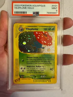 2003 Pokemon - Vileplume Holo Rare E Reader Aquapolis H31/H32 - PSA 9 Mint! WOTC - Image 1