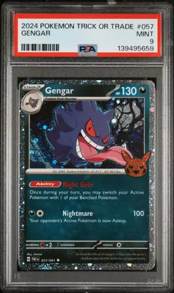2024 POKEMON TRICK OR TRADE #057 GENGAR PSA 9 - Image 1