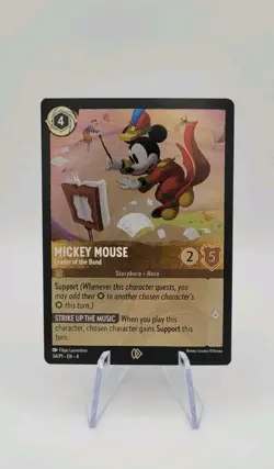 Disney Lorcana TCG: Mickey Mouse - Leader of the Band 34/P1 Cold Foil Lorcana NM - Image 1