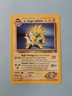Pokemon TCG Lt. Surge's Jolteon 28/132 Gym Challenge Non-Holo Rare Card - Image 3