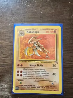 Pokemon TCG Kabutops Fossil Card 24/62 Regular Rare, LP Condition - Image 1