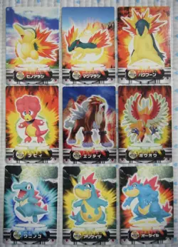 Set 18 Chikorita Hoppip Pokemon Carddass Zukan Card Vintage Nintendo Japanese - Image 4