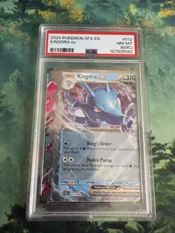 2024 Pokemon SFA EN Kingdra ex Card NM-MT 8 Graded Miscut PSA 8(MC) - Image 1