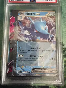 2024 Pokemon SFA EN Kingdra ex Card NM-MT 8 Graded Miscut PSA 8(MC) - Image 3