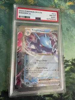 2024 Pokemon SFA EN Kingdra ex Card NM-MT 8 Graded Miscut PSA 8(MC) - Image 5