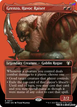 MTG Foil Grenzo, Havoc Raiser (Borderless) 677 Commander Masters NM Magic - Image 1