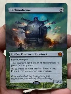 Technodrome MTG Teenage Mutant Ninja Turtles Hand Painted Full Altered Art Tentz - Image 1