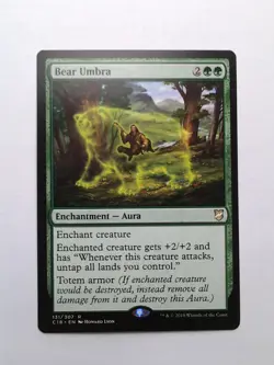 MTG Bear Umbra (C18) Commander 2018 Regular Rare 131/307 - Image 1