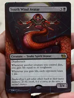South Wind Avatar MTG Mutant Ninja Turtles Hand Painted Full Altered Art Tentz - Image 1
