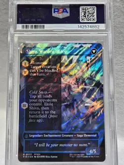 MTG Final Fantasy Surge Foil Jill, Shiva's Dominant/Shiva Warden Of Ice PSA 10 - Image 2