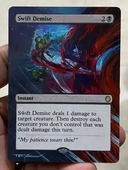 Swift Demise #21 MTG Teenage Mutant Ninja Turtles Hand Painted Altered Art Tentz - Image 1