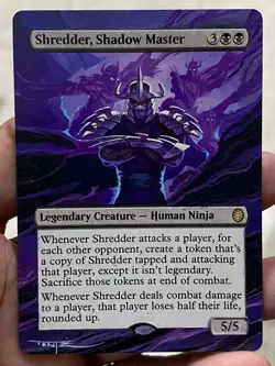 Shredder, Shadow Master MTG Mutant Ninja Turtles Hand Painted Altered Art Tentz - Image 1